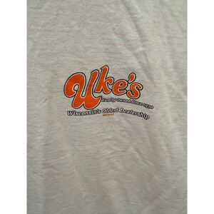 Uke's Wisconsin Dealership Harley Davidson Tee White Size Large‎